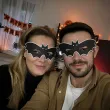 dodatek do stroju na halloween papierowa maska nietoperz czarna akcesoria do kostiumu