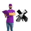 dodatek do stroju na halloween rekawiczki kosciotrup czarne szkielet xl 1 para