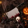 dodatek do stroju na halloween sztuczna bron tasak zakrwawiony cosplay morderca larp