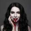 dodatek do stroju na halloween sztuczne zeby kly wampira termoplastyczne wampirzyca cosplay larp