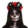 dodatek do stroju na hallowen dia de los muertos opaska do wlosow roze i czaszki karnawal