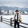 dodatek do stroju na jaselka karnawal kapelusz goral z piorkiem czarny pasterz baca