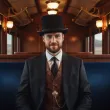 dodatek do stroju na karnawal kapelusz cylinder magik gentleman czarny elegancki
