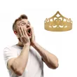 dodatek do stroju na karnawal papierowa opaska na glowe tiara diadem ksiezniczki serce zlota