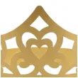 dodatek do stroju na karnawal papierowa opaska na glowe tiara diadem ksiezniczki serce zlota