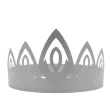 dodatek do stroju na karnawal papierowa opaska na glowe tiara diadem ksiezniczki srebrna 3 szt