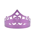dodatek do stroju na karnawal papierowa opaska na glowe tiara ksiezniczki serce fioletowa x3