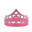 dodatek do stroju na karnawal papierowa opaska na glowe tiara ksiezniczki serce rozowa 3 szt