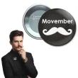 dodatek do stroju na movember przypinka wasy czarno biala pin 5 6 cm