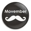 dodatek do stroju na movember przypinka wasy czarno biala pin 5 6 cm