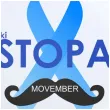 dodatek do stroju na movember przypinka wasy niebieski listopad pin 5 6 cm