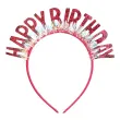 dodatek do stroju na osiemnastke 18 30 40 50 60 urodziny opaska na glowe happy birthday rozowa