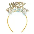 dodatek do stroju na osiemnastke 18 30 40 50 60 urodziny opaska na glowe happy birthday zlota