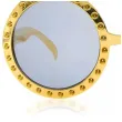 dodatek do stroju na sylwestra nowy rok okulary imprezowe happy new year zlote z krysztalkami
