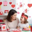 dodatek do stroju na walentynki opaska papierowa brokatowe serce czerwone do fotobudki