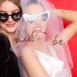 dodatek do stroju na wieczor panienski welon bride to be bialy rose gold 63 cm