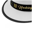 dodatek na 18 urodziny kapelusz glamour birthday bialy z lamowka
