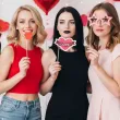 dodatek na walentynki rekwizyty do zdjec love okulary serca fotogadzety do fotobudki 6 szt