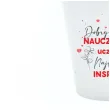 doniczka dobry nauczyciel uczy najlepszy inspiruje bialy 10 cm