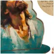 drewniana figurka z modlitwa pan jezus chrystus dekoracja na wielkanoc 15 x 13 cm