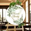drewniana tablica powitalna chrzest swiety listki eukaliptusa dekoracja sali 39 5 cm