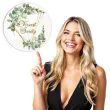 drewniana tablica powitalna chrzest swiety listki eukaliptusa dekoracja sali 39 5 cm