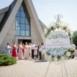drewniana tablica powitalna komunia swieta eukaliptus beauty lux dekoracja sali powitanie