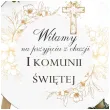 drewniana tablica powitalna komunia swieta gold line dekoracja sali powitanie gosci 39 5 cm