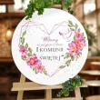 drewniana tablica powitalna komunia swieta rozowe serce dekoracja sali powitanie gosci 39 5 c
