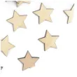 drewniane konfetti gwiazdki 2x2cm 50 szt