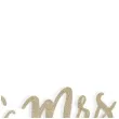 drewniany napis mr mrs bialy partydeco 1 kpl