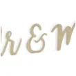 drewniany napis mr mrs bialy partydeco 1 kpl