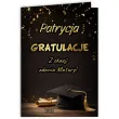 duza personalizowana kartka gratulacje z okazji zadnia matury glamour biret konfetti
