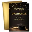duza personalizowana kartka gratulacje z okazji zadnia matury glamour biret konfetti