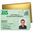 duza personalizowana kartka prezent z okazji przejscia na emeryture legitymacja zus koperta