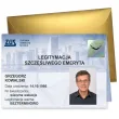 duza personalizowana kartka prezent z okazji przejscia na emeryture legitymacja zus koperta