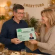 duza personalizowana kartka prezent z okazji przejscia na emeryture legitymacja zus koperta