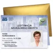 duza personalizowana kartka prezent z okazji przejscia na emeryture legitymacja zus koperta