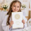 duza zlocona personalizowana kartka pamiatka na komunie swieta z imieniem prezent ihs