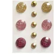 dzety samoprzylepne krysztalki brokatowe rozowo zloty brewis 5 10 mm 48 szt