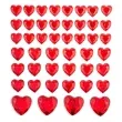 dzety samoprzylepne krysztalki serca czerwony aliga 46 szt