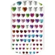 dzety samoprzylepne krysztalki serca kolorowe mix titanum 84 cm