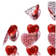 dzety samoprzylepne krysztalowe i czerwone serca mix titanum