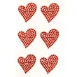 dzety samoprzylepne serca czerwony brewis 6 szt