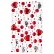 dzety samoprzylepne serca i perelki czerwono srebrny aliga 108 szt