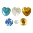 dzety samoprzylepne serca i perelki zloto niebieski titanum 32 szt