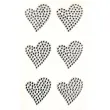 dzety samoprzylepne serca srebrny brewis 6 szt