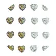 dzety samoprzylepne serca w brokacie zloto srebrne aliga 16 szt