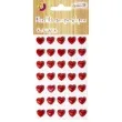 dzety samoprzylepne serca ze zdobieniem czerwone aliga 35 szt