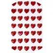 dzety samoprzylepne serca ze zdobieniem czerwone aliga 35 szt